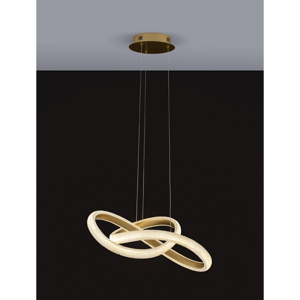 Pendelleuchte Medora Locke gold 52,5cm Lyora 5212017433428