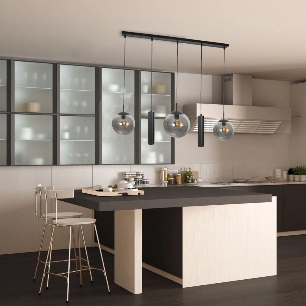 Design-Pendellampe Bollique 5-Licht Schwarz Steinhauer 8712746187687