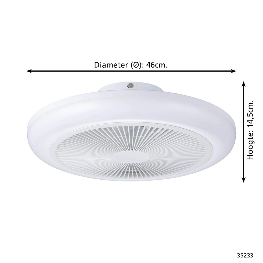 Deckenventilator Sayulita weiß Ø 46cm Eglo 9002759352332