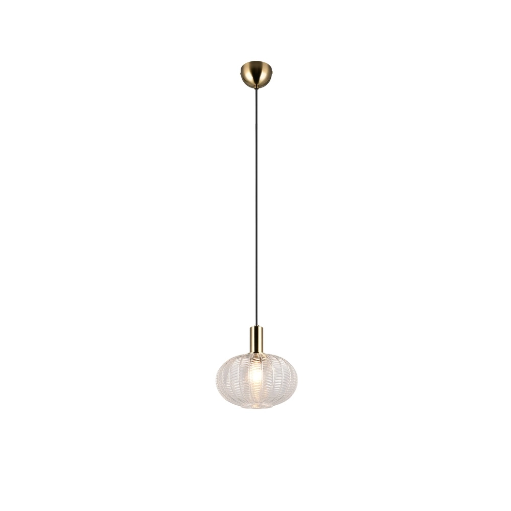 Klassische Pendellampe Elvezia Transparentes Glas Trio 4017807682045