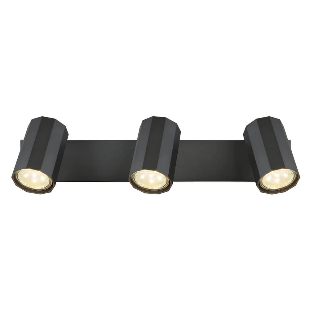 Graue Deckenleuchte James 3-flammig Globo 9007371447848