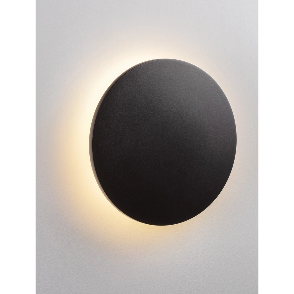 Runde Wandleuchte Copper schwarz Ø 24cm Lyora 5212017447364