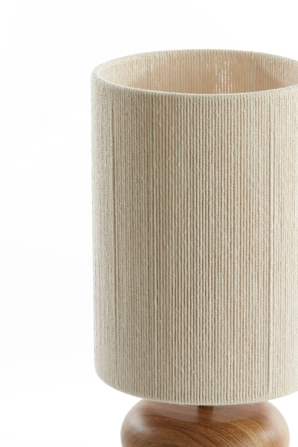 Tischlampe Danialo Holz mit Creme 50cm Light & Living 8717807710071
