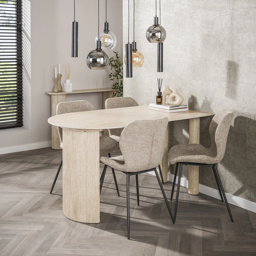 Esstisch-Pendellampe Sfera mit Glaskugeln und Anhängern Lyora 8716803512382