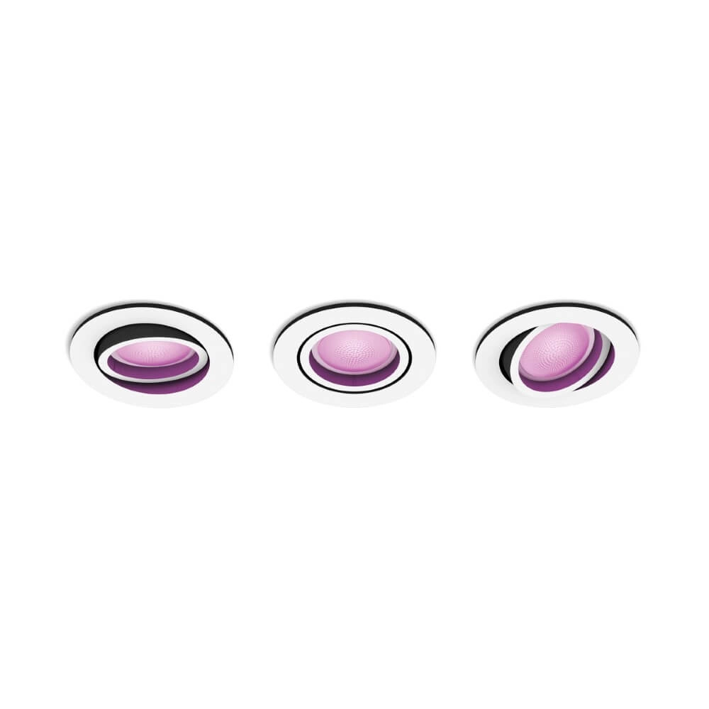 Einbaustrahler Hue Centura - White and Color 3er-Set weiß Philips 8720169319097