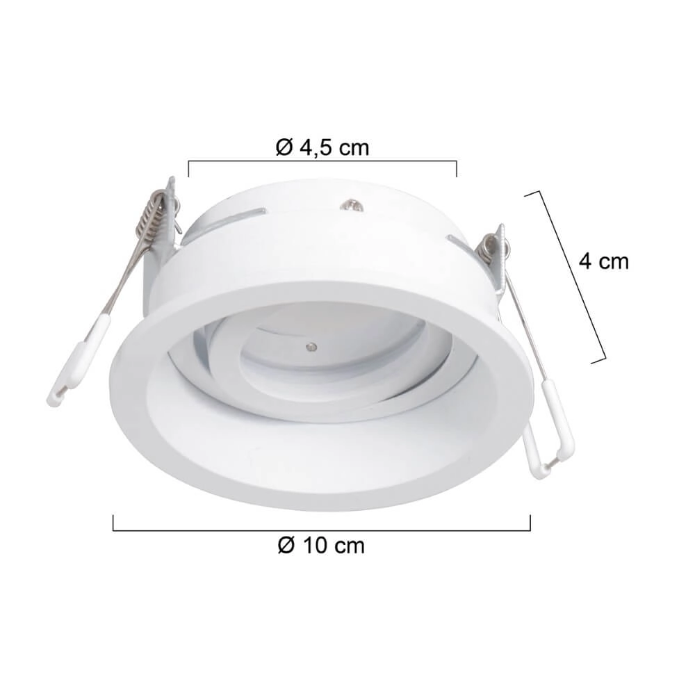 Weißer Einbaustrahler Pelite spot Ø 10cm Steinhauer 8712746152678