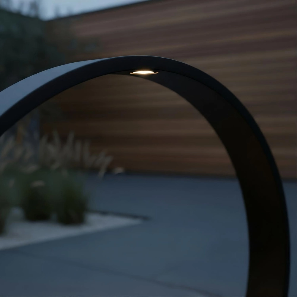 Runde Gartenlampe Jerel schwarze IP54 Ø 40cm Lucide 5411212290472