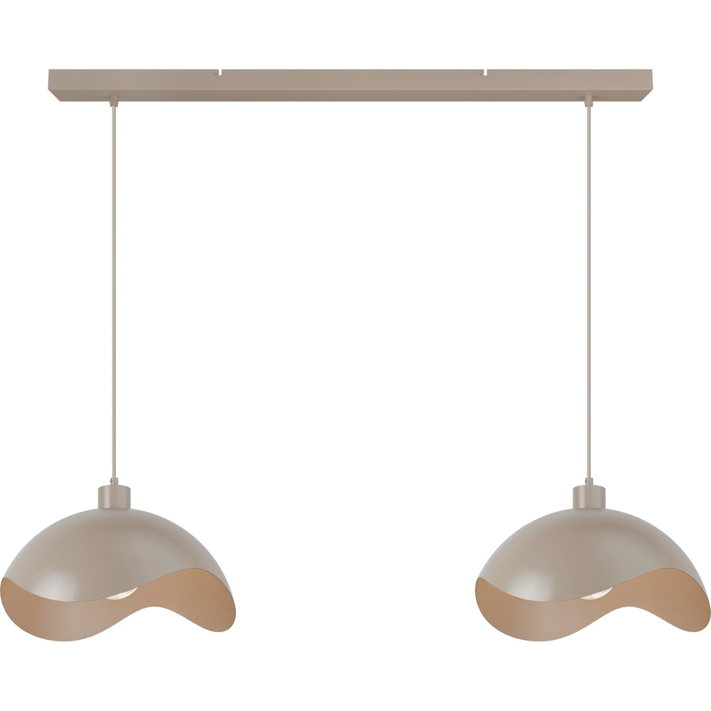 Büro-Hängelampe Volta 2x Ø40 cm – Sand