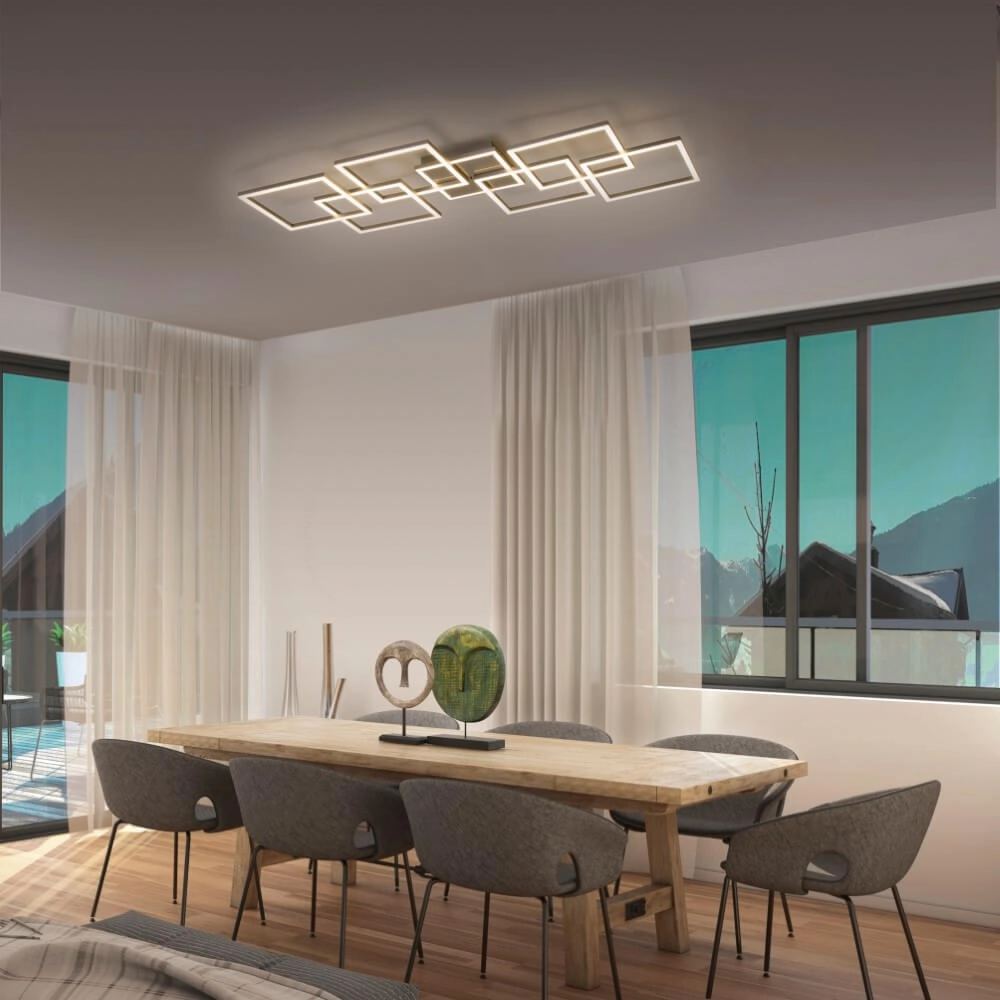Moderne Deckenleuchte Q-Inigo rechteckig Paul Neuhaus 4012248358092