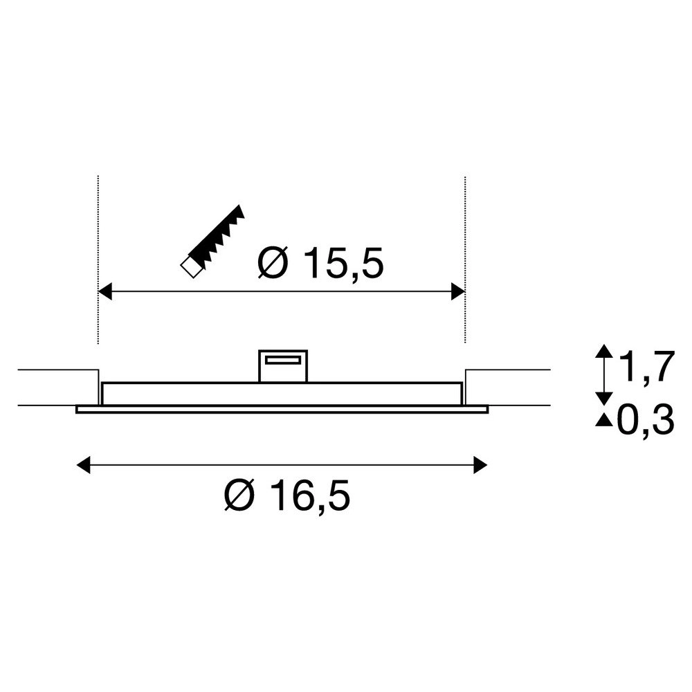 LED-Strahler Senser Ø 16,5cm SLV 4024163231992