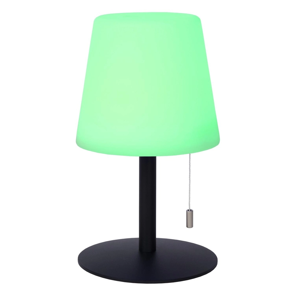 Wiederaufladbare Tischlampe Rio Schwarz-Weiß Lucide 5411212134264