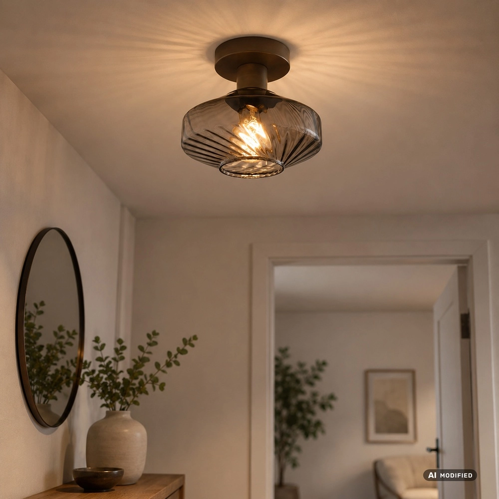 Einzigartige Deckenlampe Lyn Kaffeebraun Ø 28 cm Brilliant 4004353477027