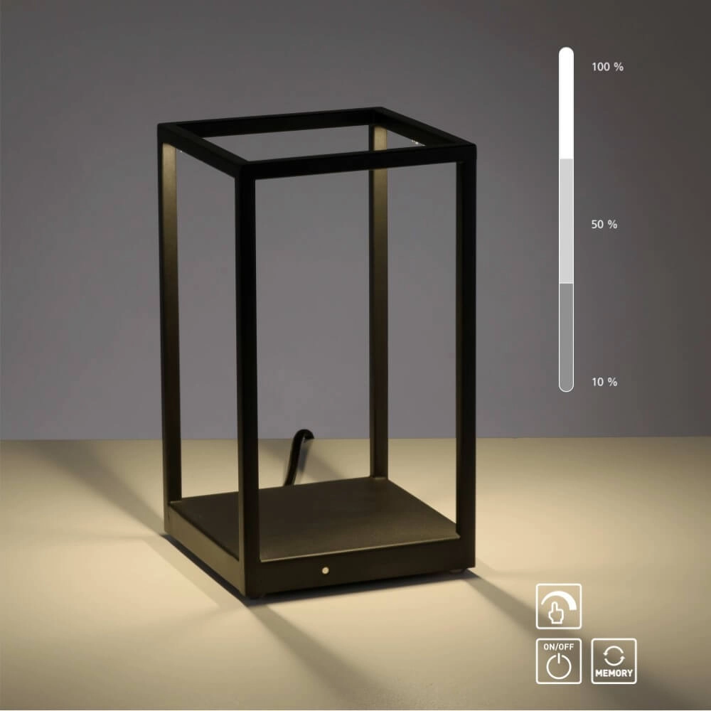 Schlanke Tischlampe Conni Schwarz Paul Neuhaus 4012248359419