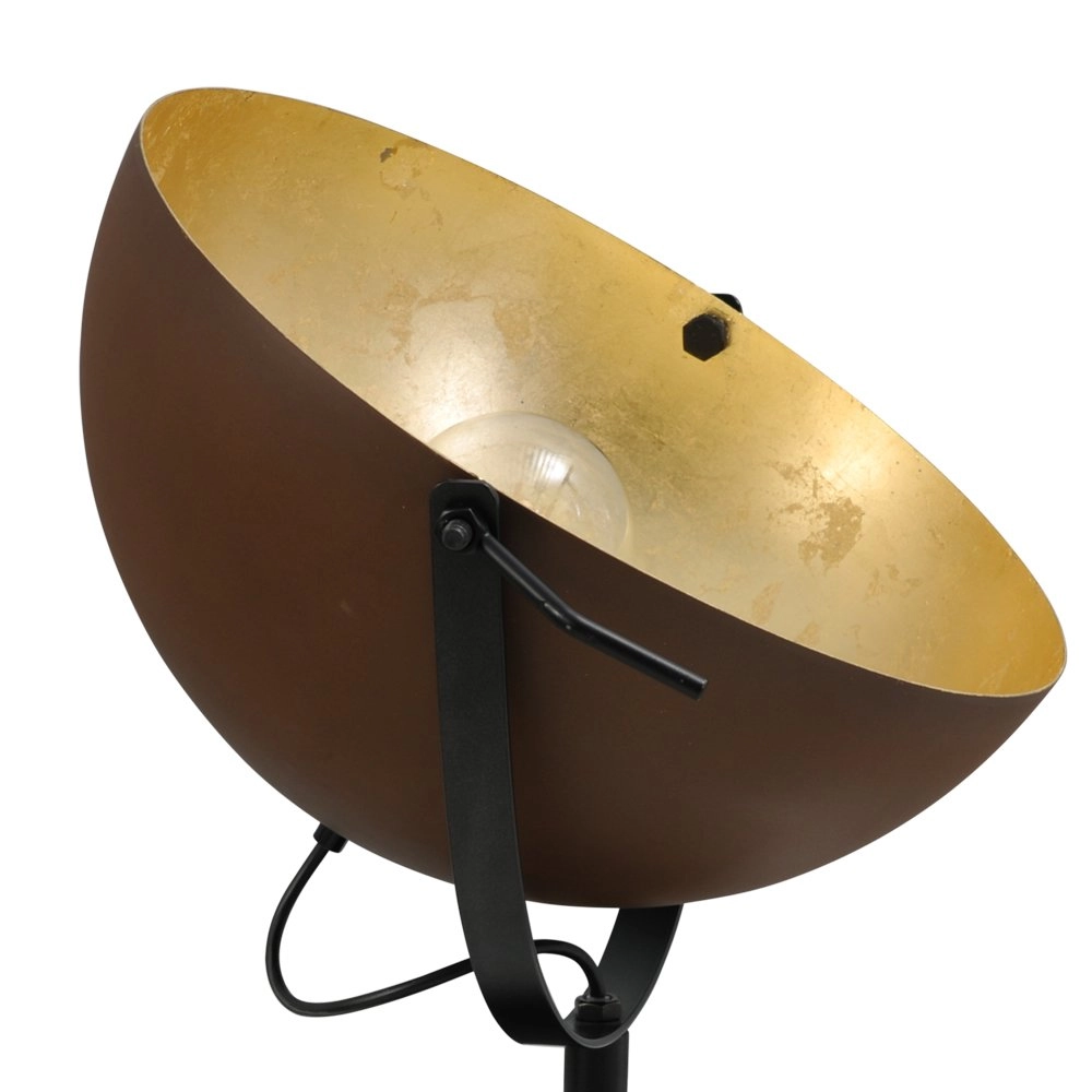 Tischlampe Industria Uplighter 40 cm rostbraun mit altem gold Masterlight 8718121225821