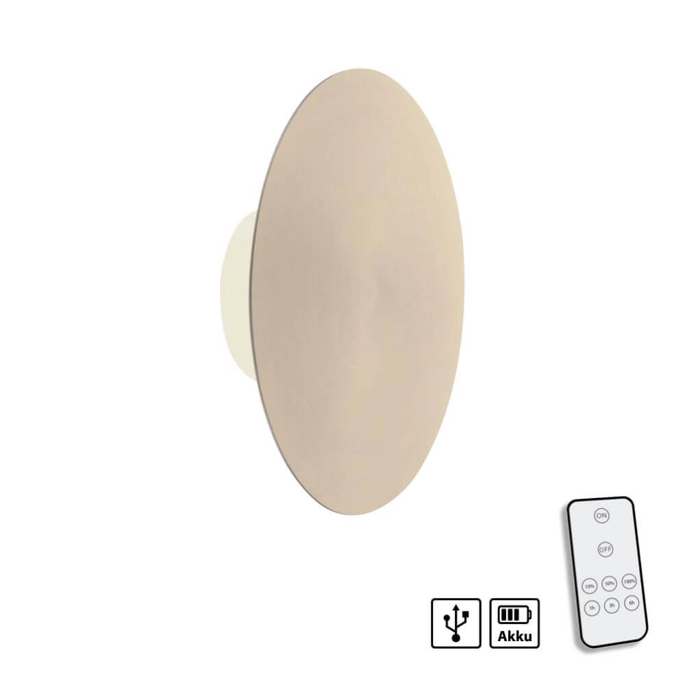 Design-Wandleuchte Akku Puntua Ø 25cm Messing Paul Neuhaus 4012248372524