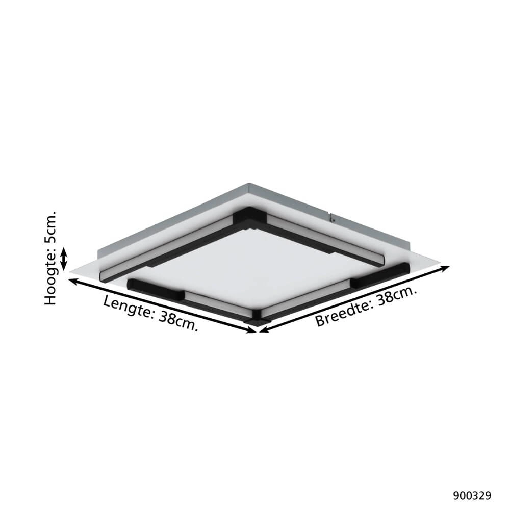 Weiße LED-Deckenleuchte Zampote 38 x 38 cm Eglo 9008606238101