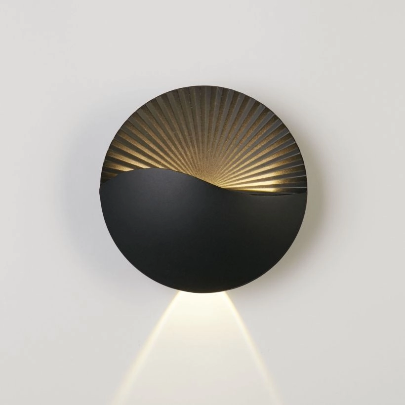 Moderne Wandleuchte Sunrise schwarz