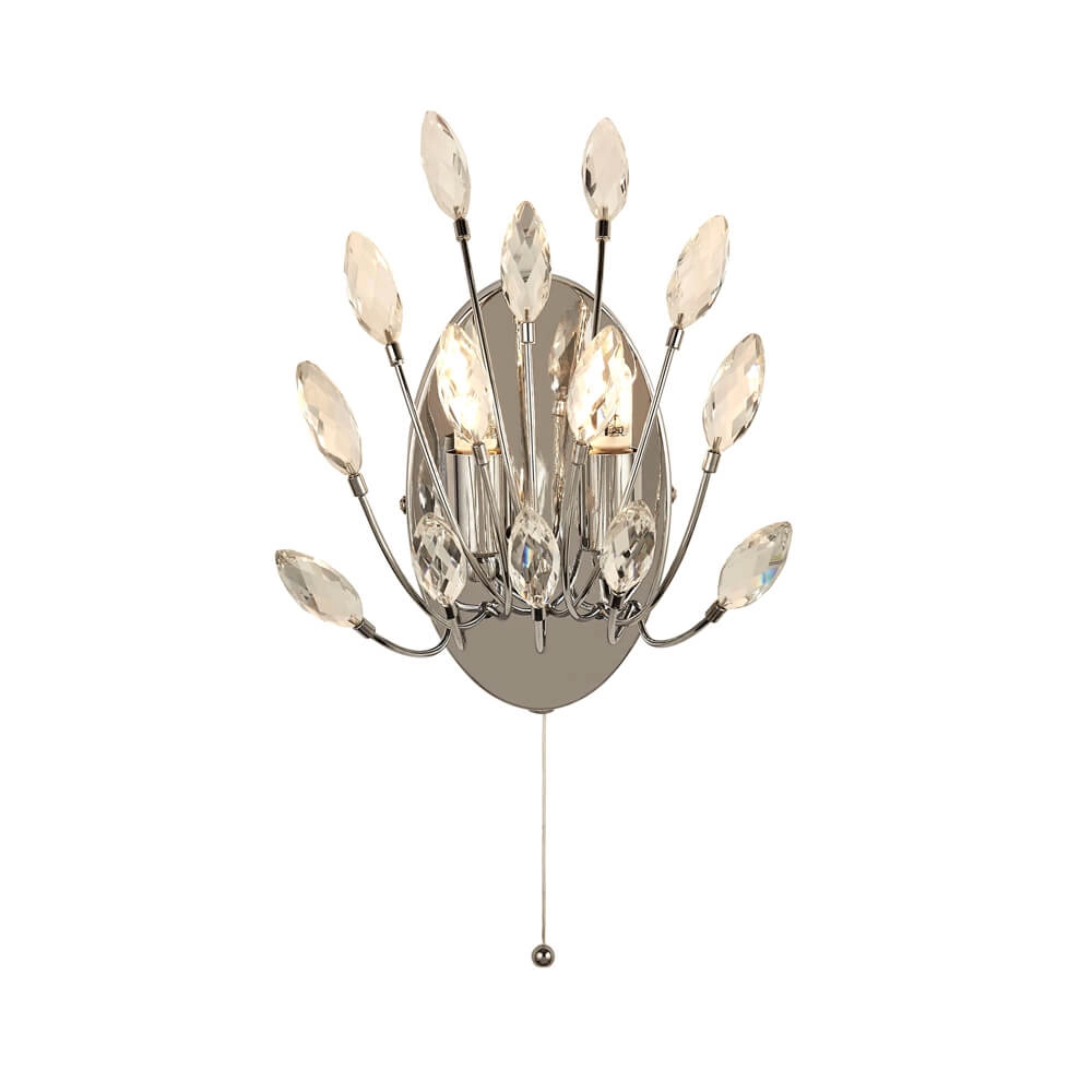 Wandlampe Peacock Kristall