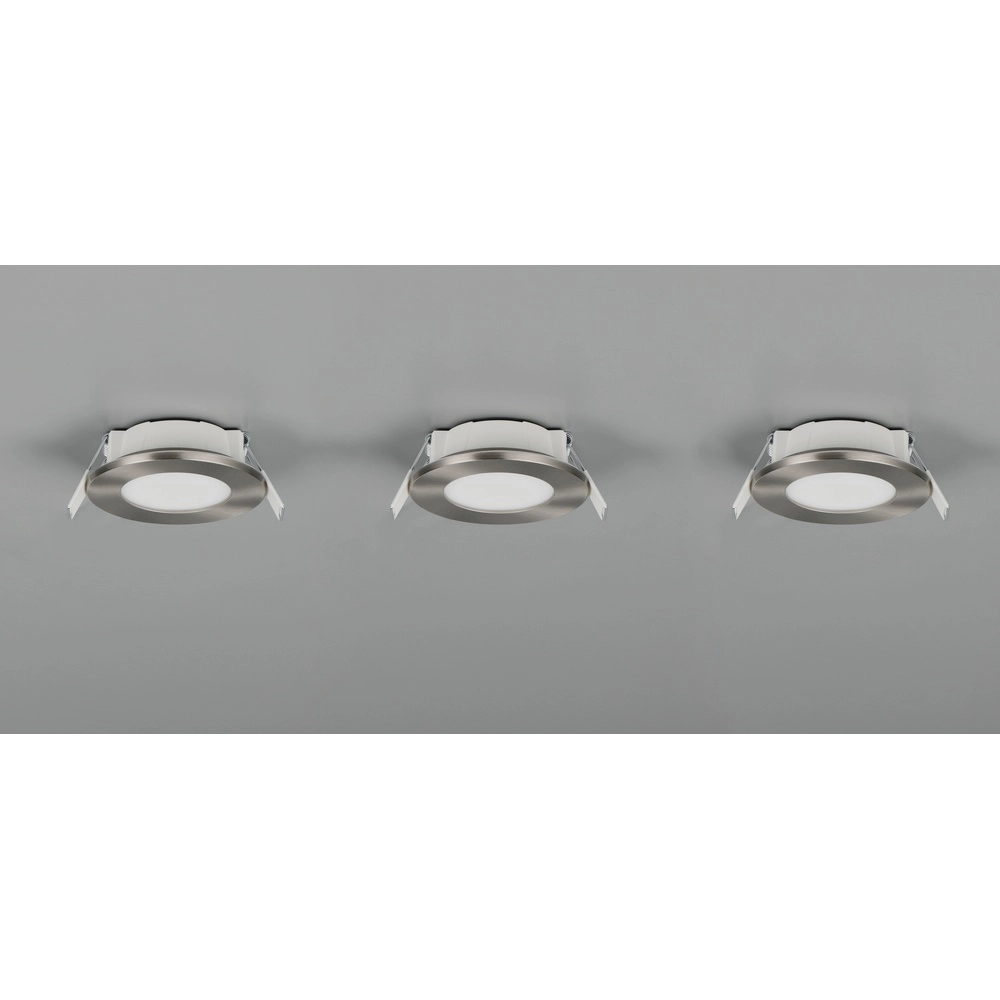 Set mit 3 Einbaustrahlern Himal nickel IP65 Trio 4017807663808
