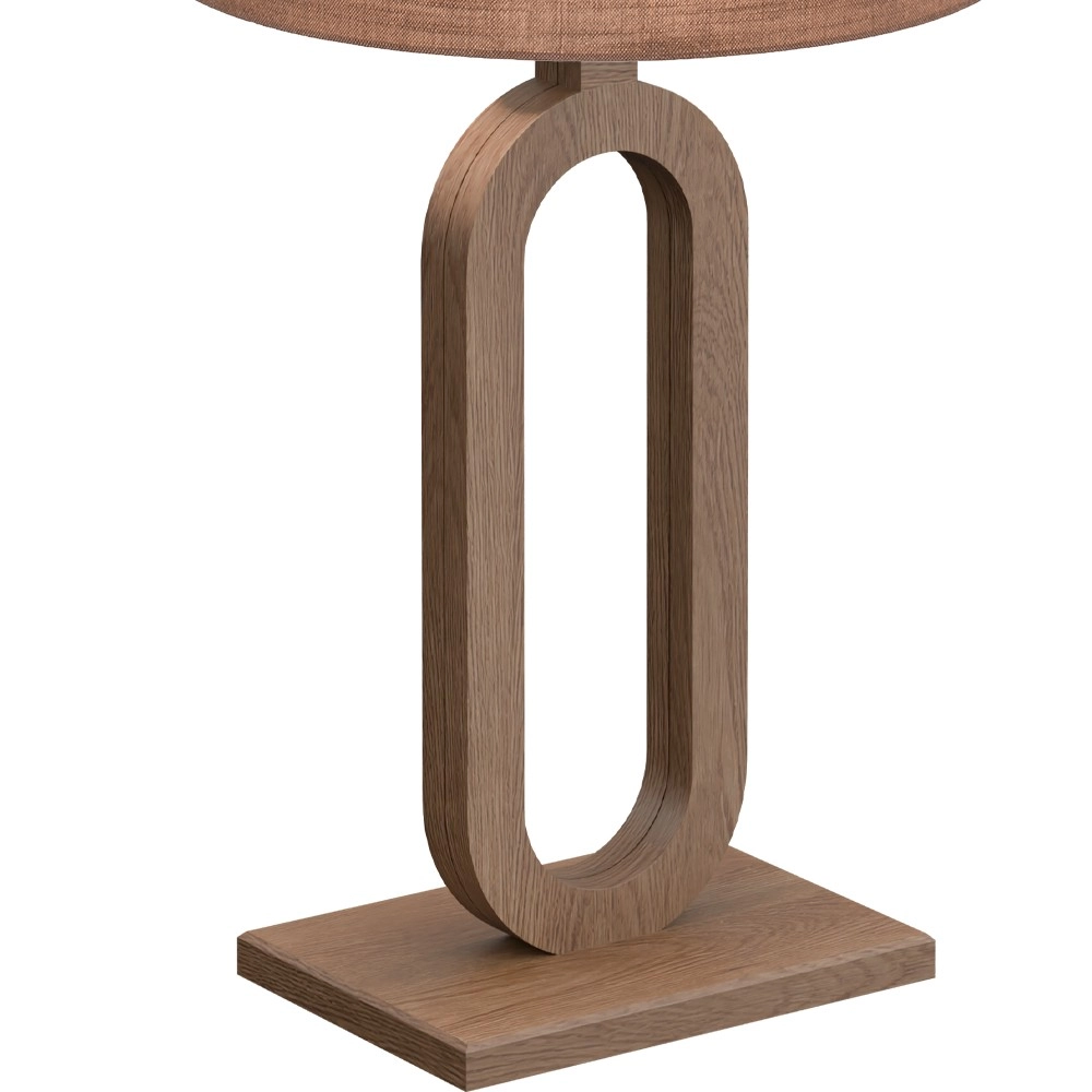 Tischlampe Sino Loop 54 cm dunkles Holz Masterlight