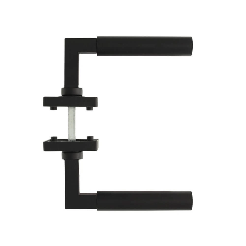 Türklinke Bau-Stil Quadratische Rosette schwarz Intersteel 8714186556405
