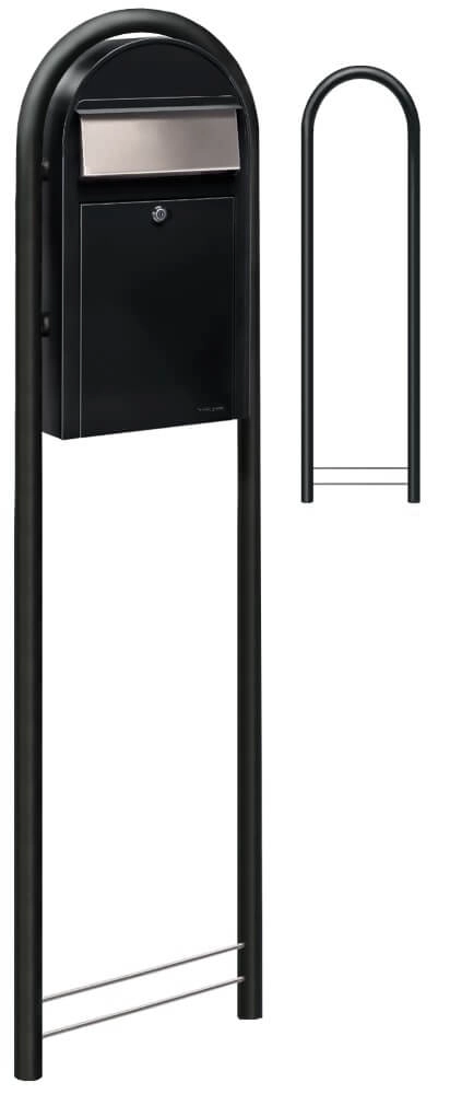 Briefkasten Grande S st9005 i Strukturiertes Schwarz Bobi 6417237037275