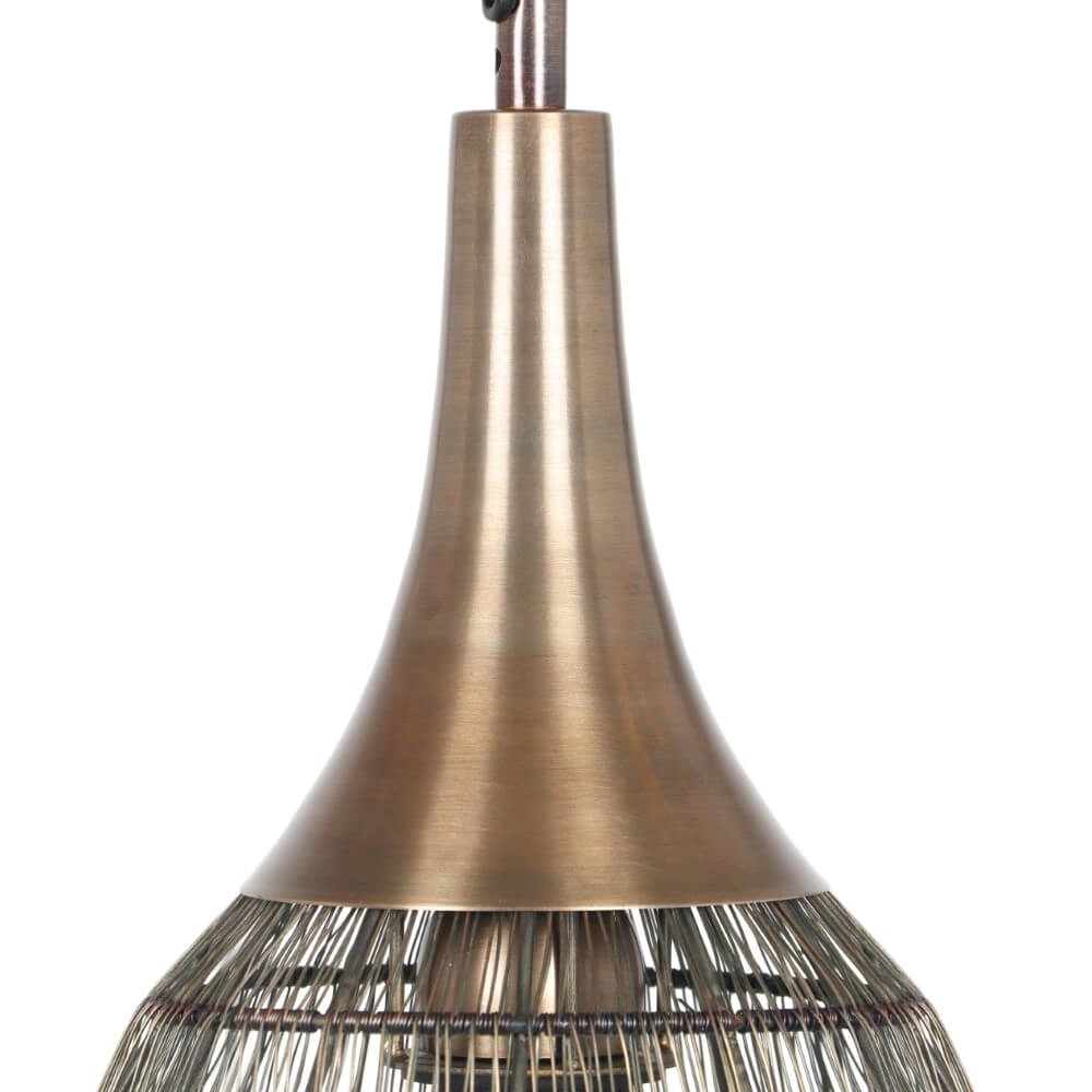 Ovale Hängelampe Soraya Ø 26cm - Bronze Trio 4017807617443