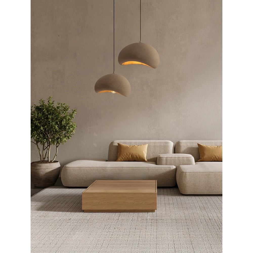 Natürliche Pendelleuchte Aere braun 40cm Lyora 5212017476708