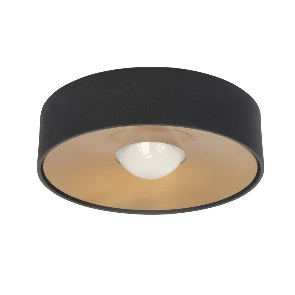Deckenlampe Bright schwarz mit Messing Ø 15cm