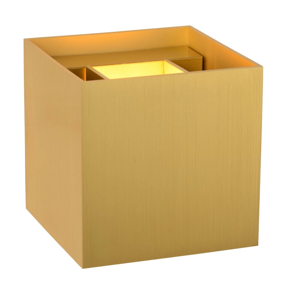 Quadratischer Wandscheinwerfer Xio 2700K Gold Lucide 5411212092441