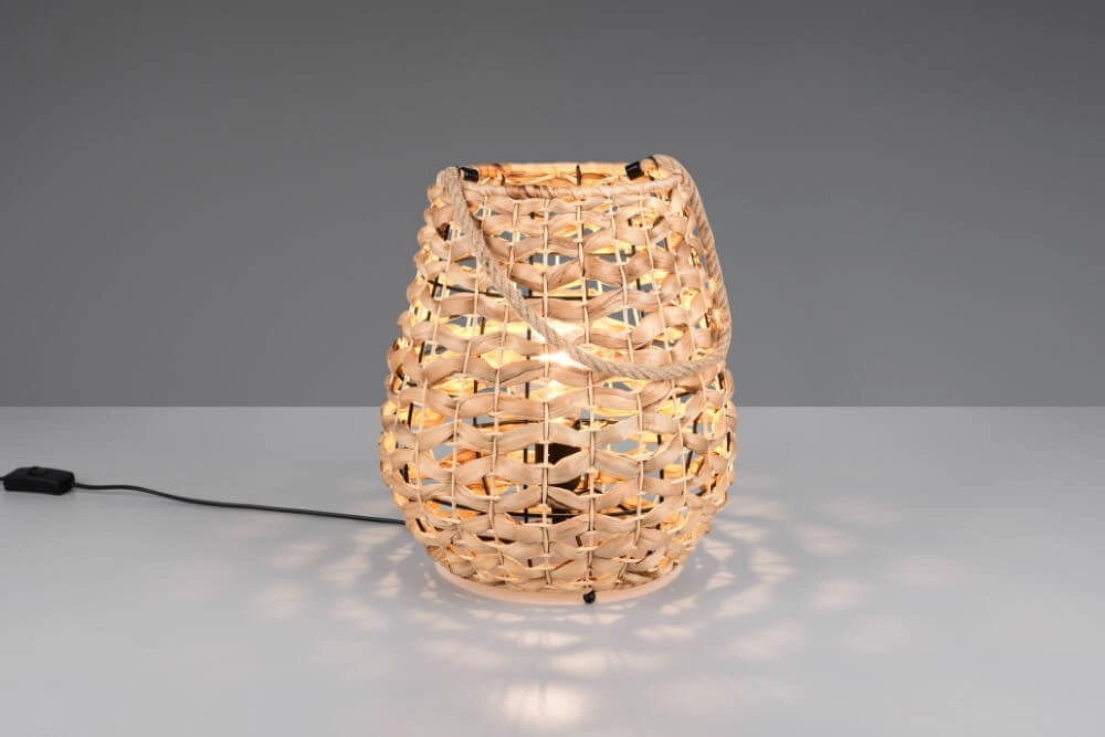 Country Tischleuchte Jean Ø 29cm Rattan Trio 4017807637687