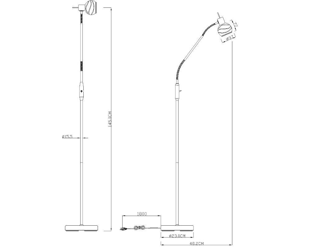 Stehlampe Elliott Nickel Globo 9007371252343