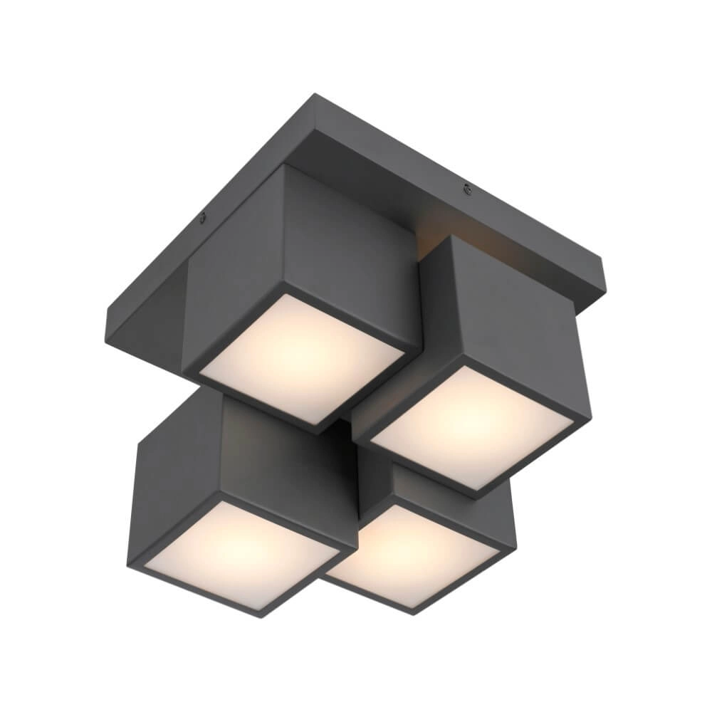 Schwarze Deckenleuchte Tetris Schwarz Just Light 4043689004538