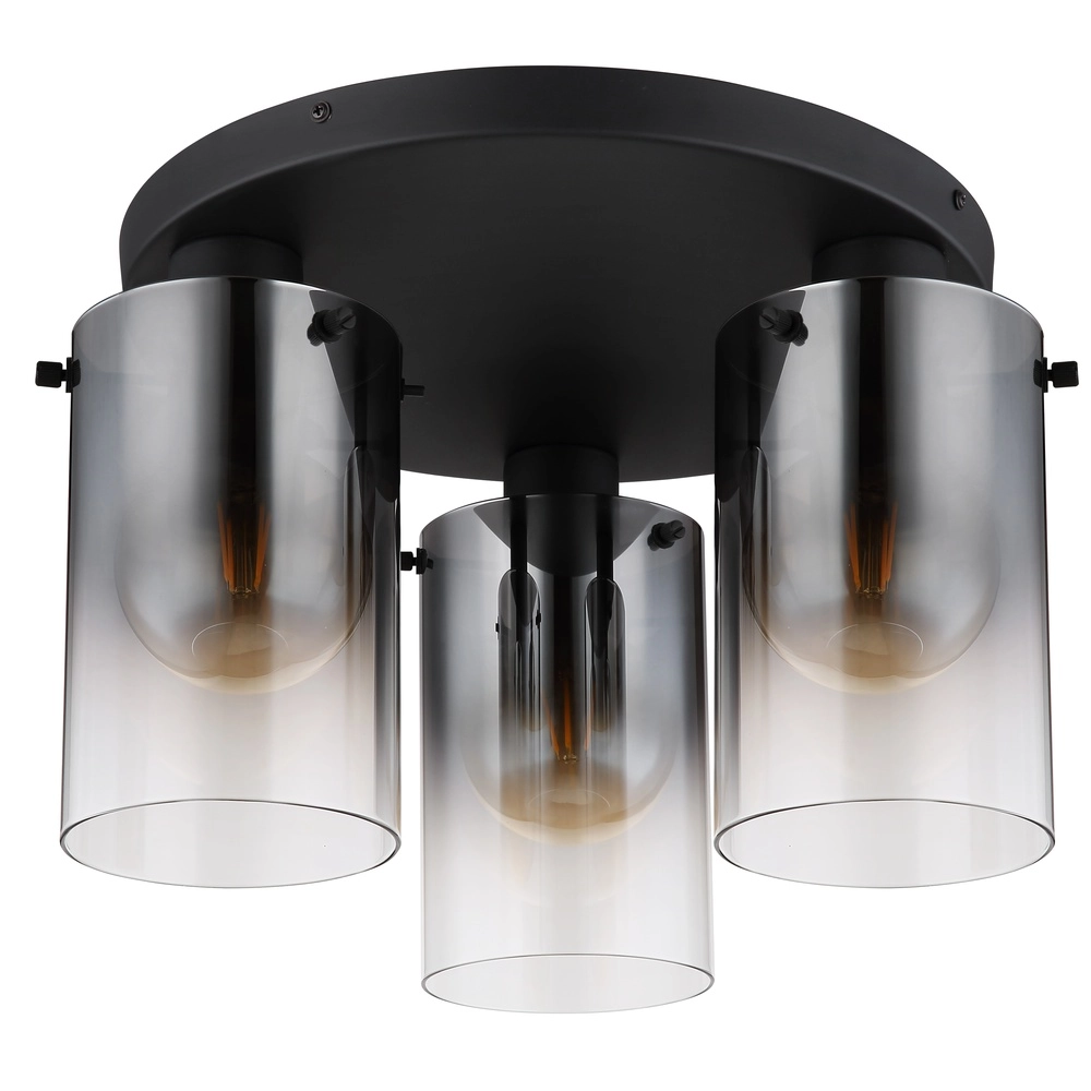 Schwarze Deckenlampe Florentina 3-Licht Globo 9007371455140
