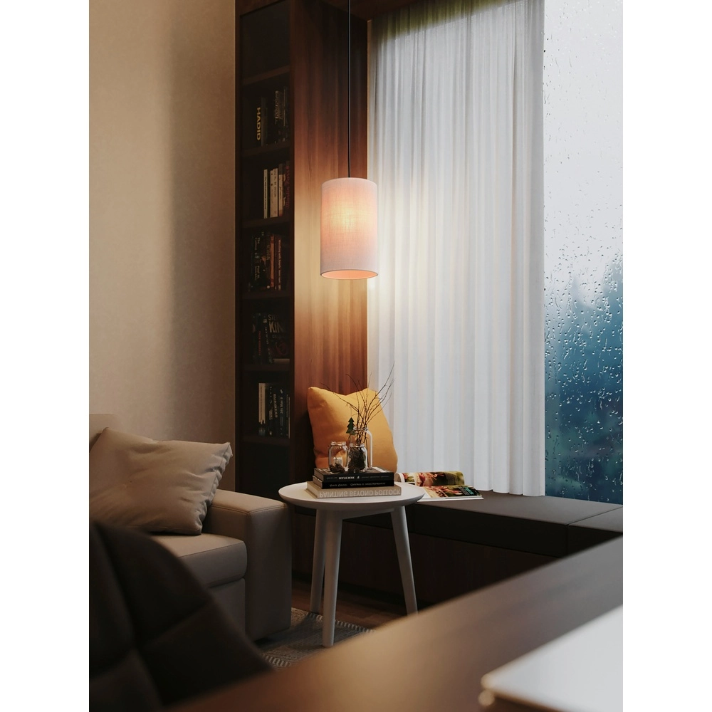 Pendellampe Lisbourg Kakao mit cremefarbener Kappe Masterlight