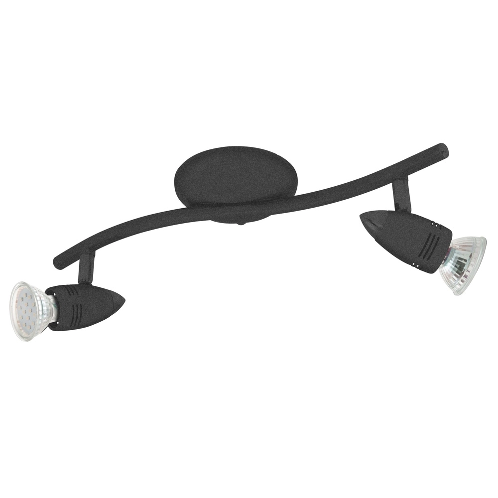 Oberflächenmontierter Spot Magnum-Led 2-Licht Schwarz