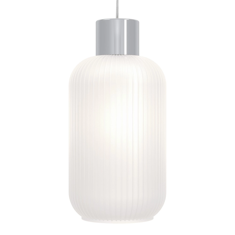 Design-Pendellampe Dasmina Chrom mit weißen 3-Lichtern