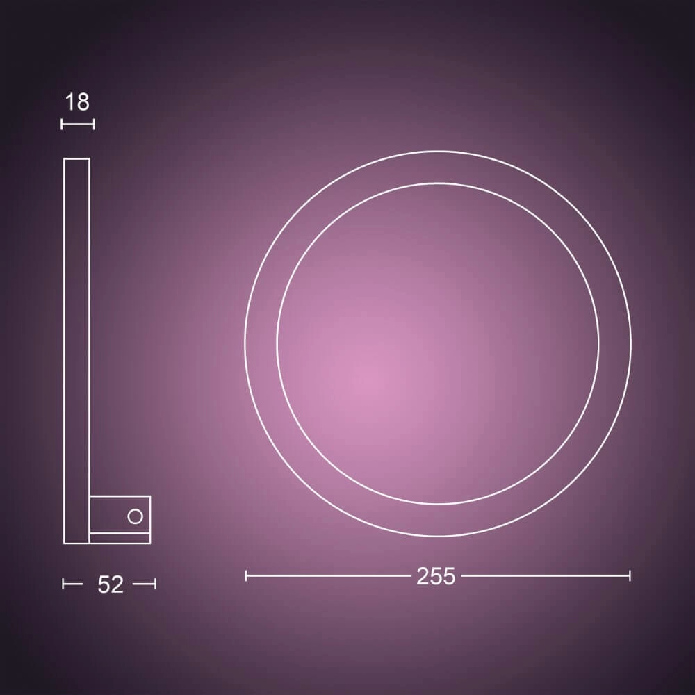 Wandleuchte Circle Hue Sana - White and Color Weiß Philips 8719514343405