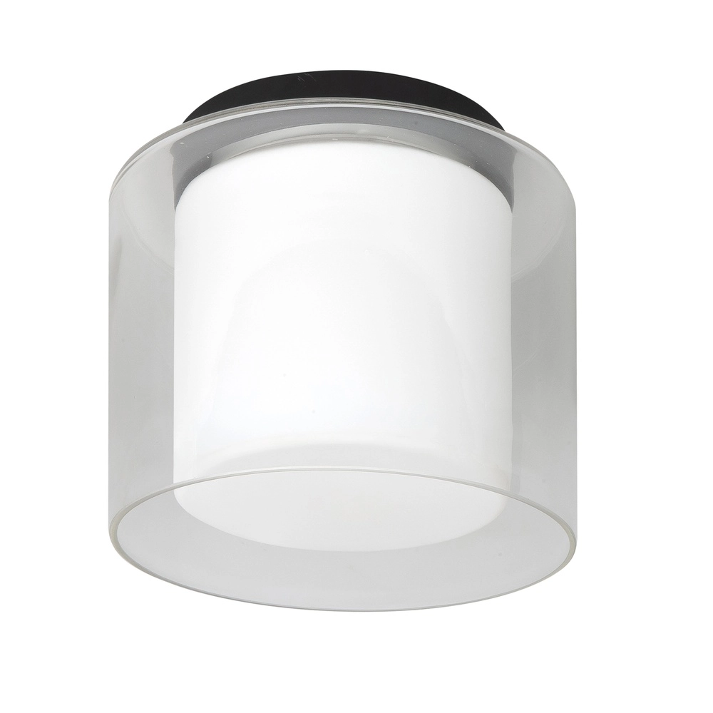 Deckenlampe Ice schwarz mit weißem Glas Highlight 8718379043239