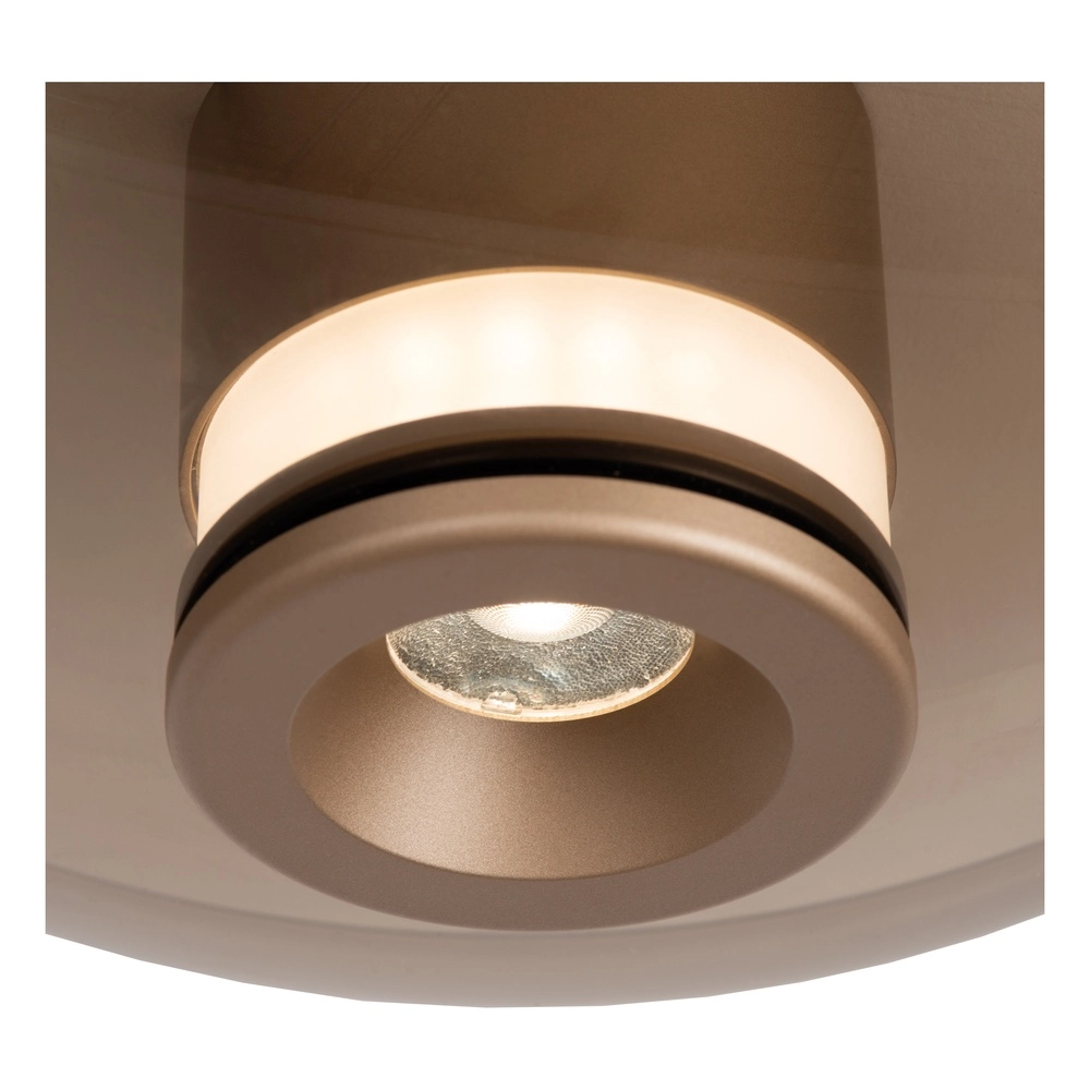 LED-Deckenlicht Santiago Ø 23 cm – Champagner mit Bernsteinglas Premium by Lucide 5411212221889