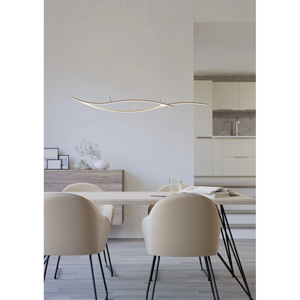 LED-Pendellicht Grisolia 115 cm – Holzoptik Eglo 9008606316182