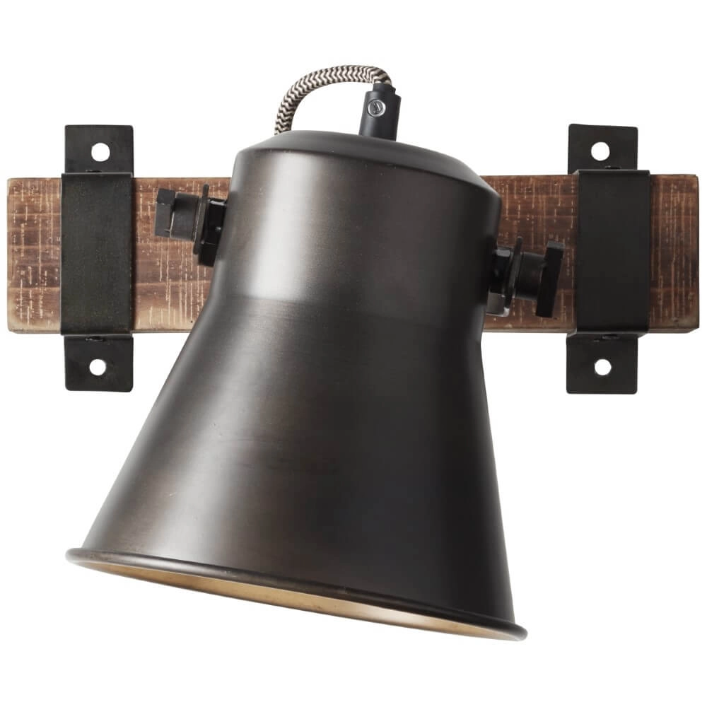Wandlampe Decca schwarz mit braun Brilliant 4004353361432