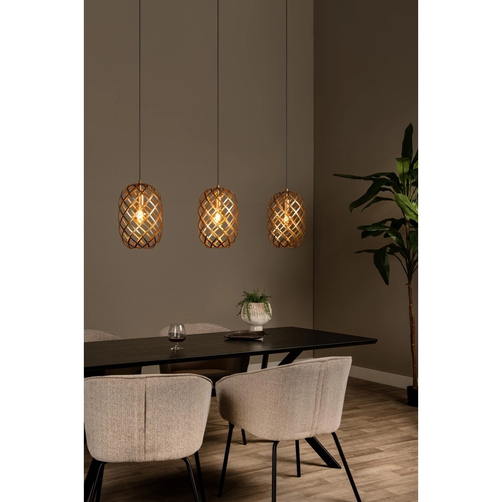 3-Licht Pendellampe Wolfram Gold Lucide 5411212211453