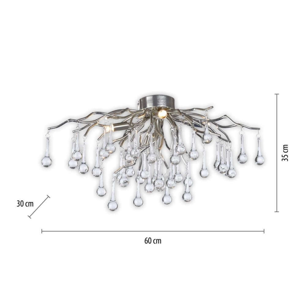 Kronleuchter Icicle Metall 60cm Paul Neuhaus 4012248352076