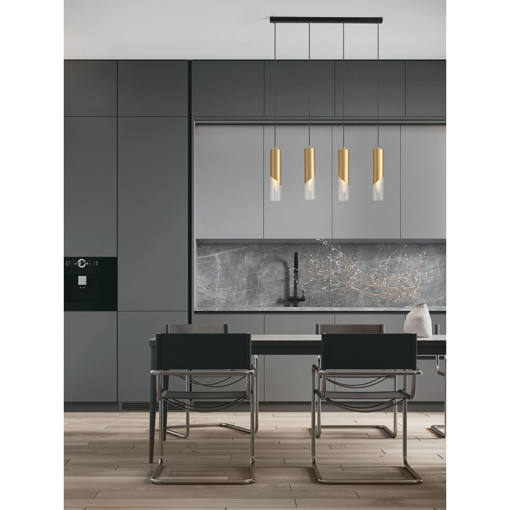 Design-Pendellampe Modesto 4-Licht Gold