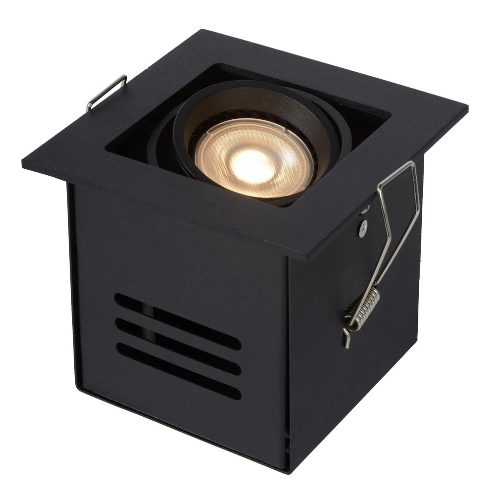 Quadratischer versenkter Scheinwerfer Chimney Single Black Lucide 5411212092250