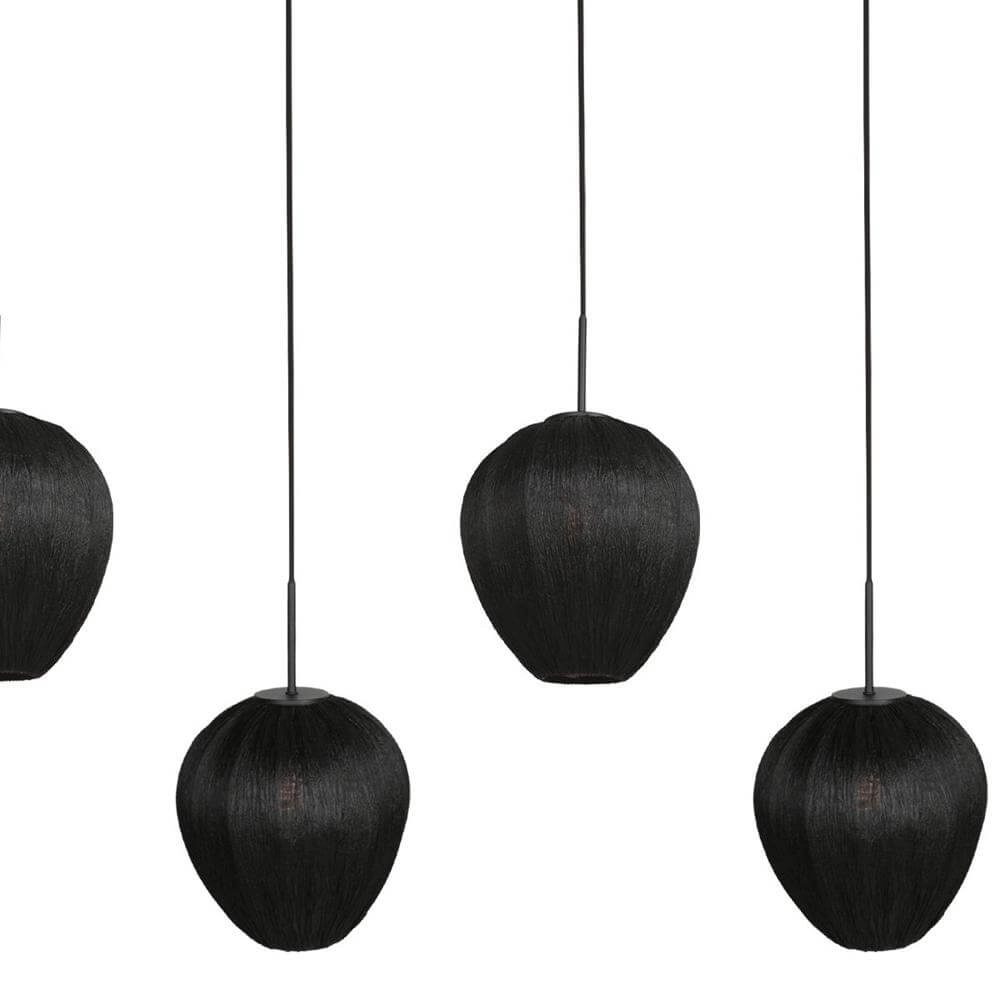 Pendelleuchte HaloSwap mit 5 schwarzen Kappen Steinhauer 8712746179682
