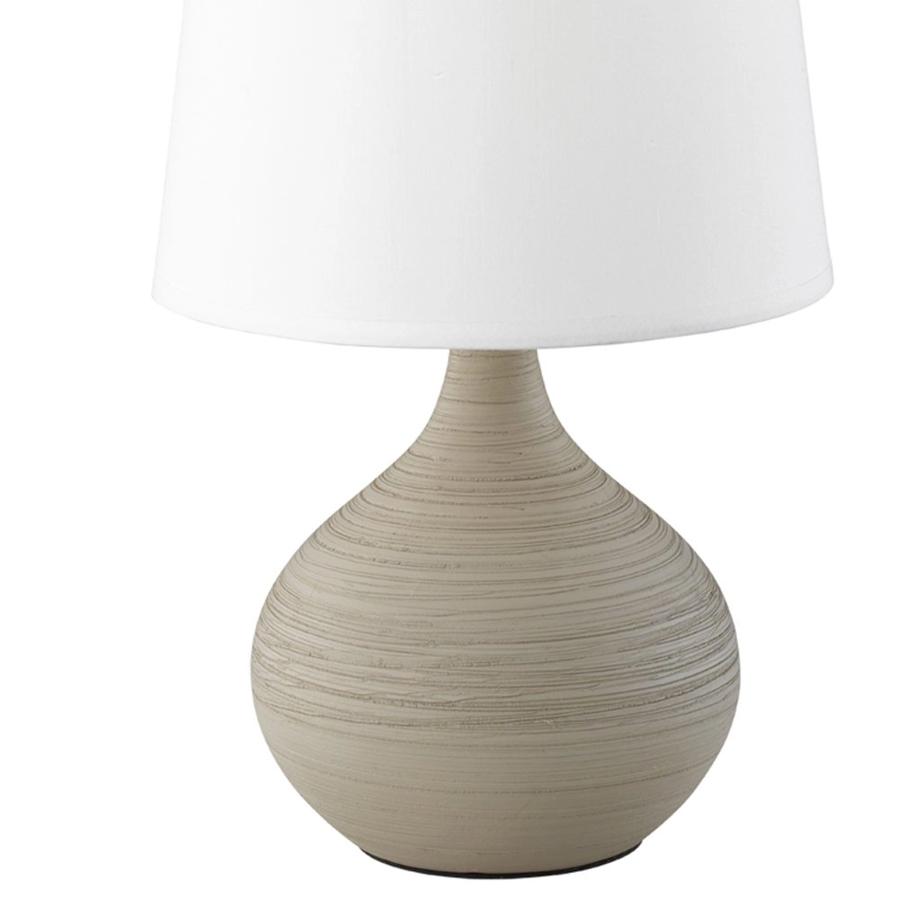 Tischlampe Martin 29cm Cappuccino mit Weiß Trio 4017807346244