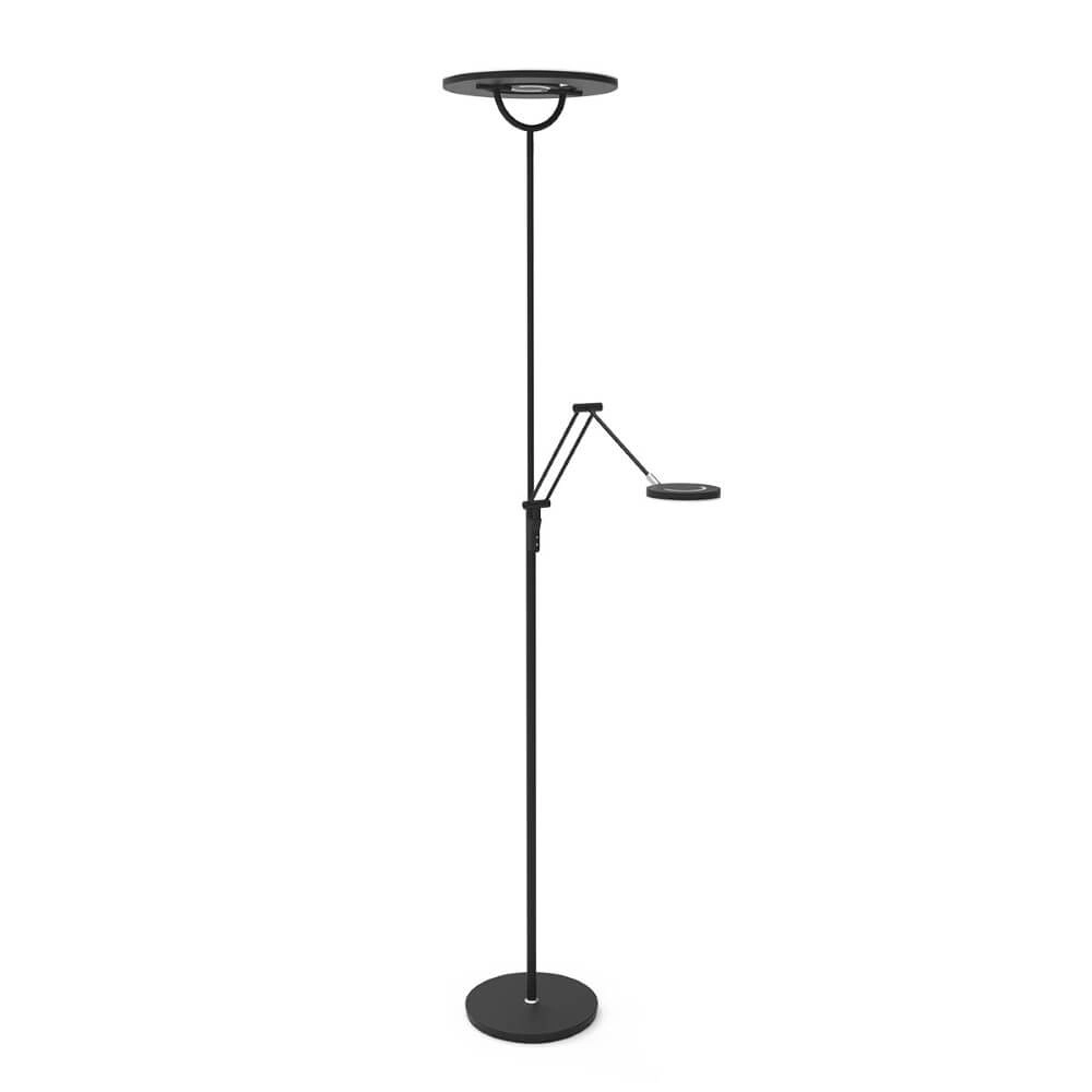 Schwarze LED-Leselampe Soleil