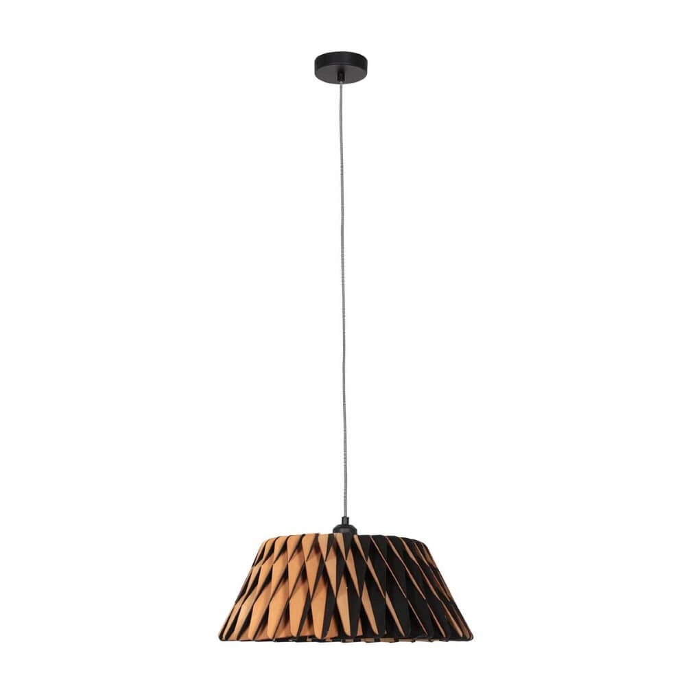 Schwarze Hängelampe aus Holz Maze Ø 46cm Steinhauer 8712746166293